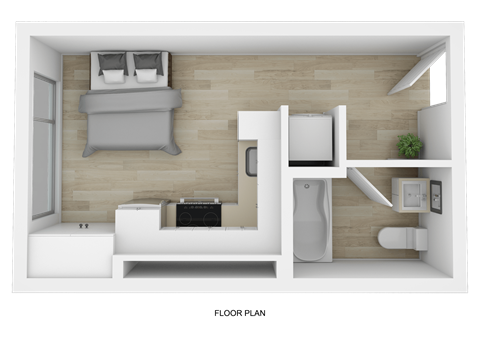 MERX Slabtown Apartments in Portland, Oregon Studio Floor Plan